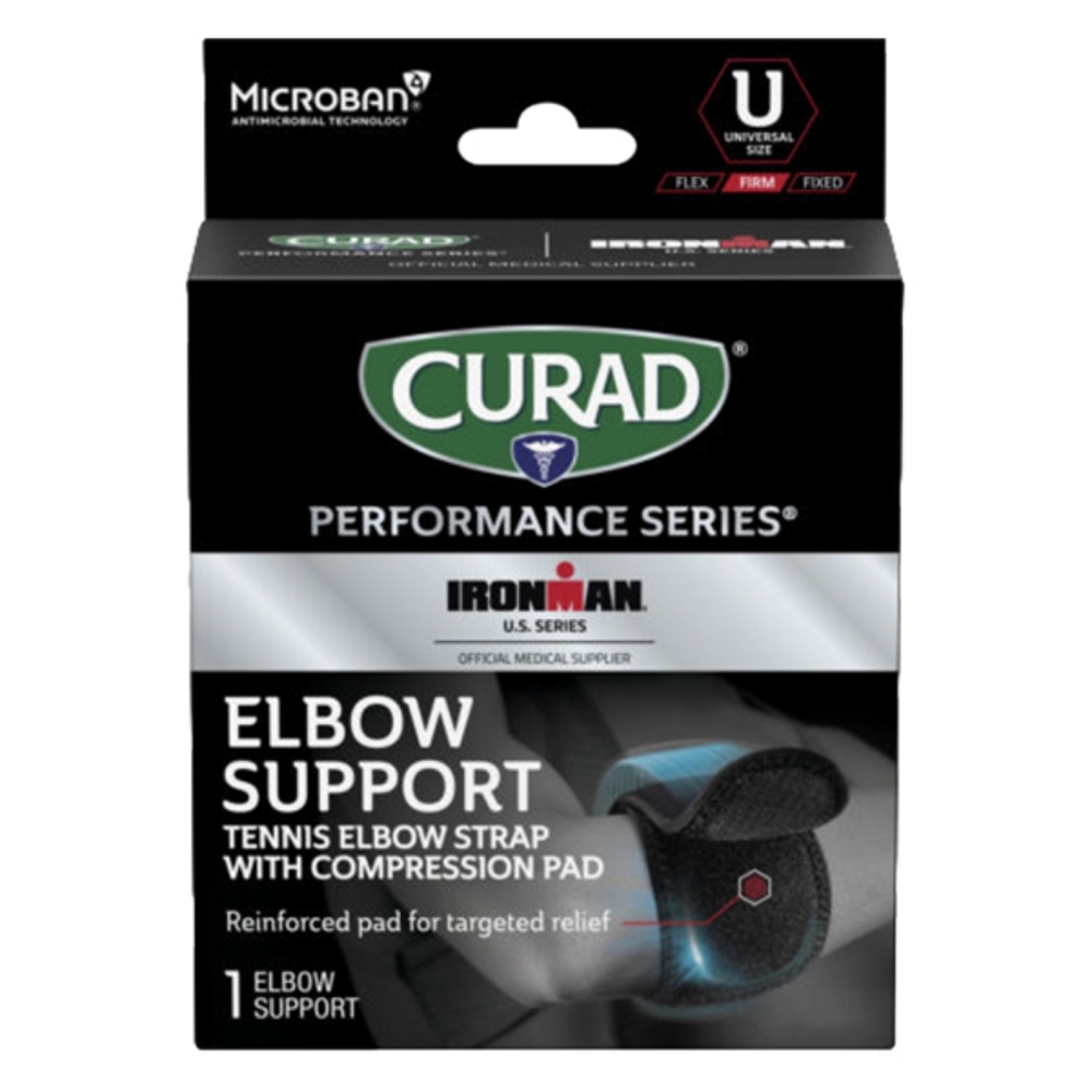 Black Elbow Support with Compression Pad